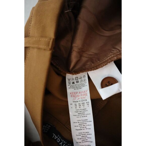 Nasty Gal Women's Sz 0 Camel Brown Tailored High Waisted Flared Dress Pants - Picture 4 of 9